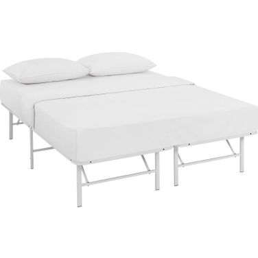 Horizon White Full Stainless Steel Bed Frame