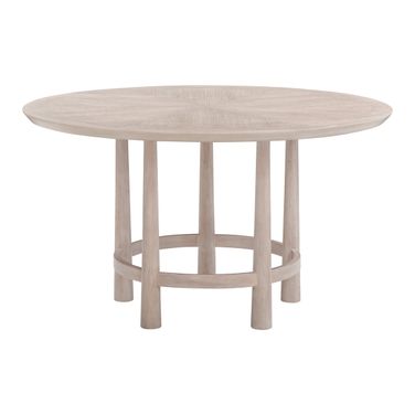 Horizons Round Dining Table In Cerused White Oak