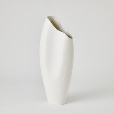 Horn Large Vase In Matte White