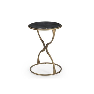 Hourglass Accent Table In Gold