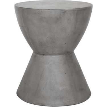 Hourglass Dark Grey Round Outdoor Stool