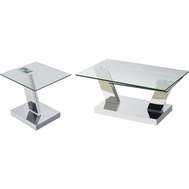 Houston Chrome Occasional Table Set