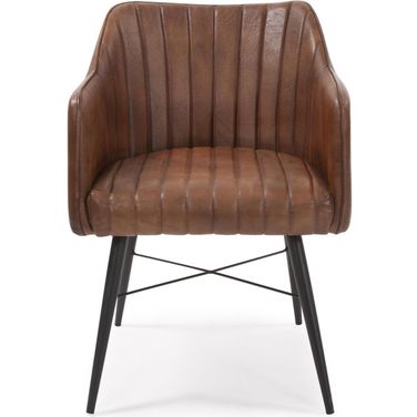Houston Leather Chair In Brown and Black
