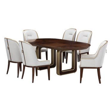 Houston Oval Dining Room Set In Walnut