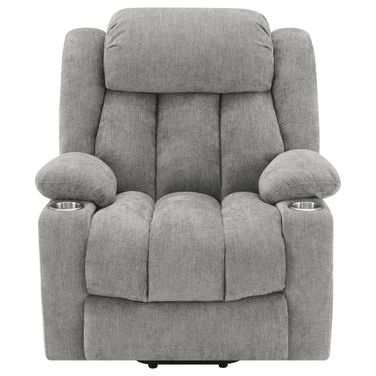 Houston Upholstered Power Lift Recliner In Grey