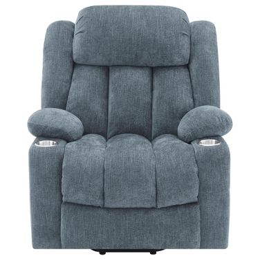 Houston Upholstered Power Lift Recliner In Slate Blue