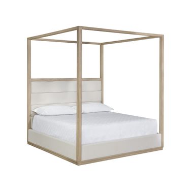 Hoyos Canopy King Bed In Topaz Beige