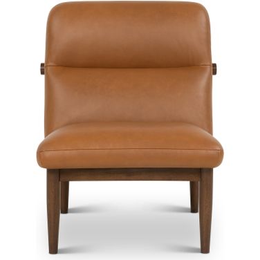 Hudson Leather Accent Chair In Panama Tan