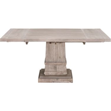 Traditions Hudson 44 Inch Square Extension Dining Table In Natural Gray Acacia