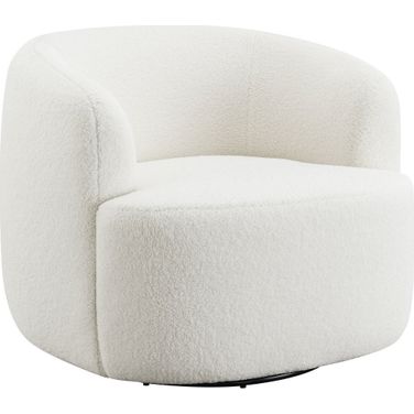 Hudson Upholstered Swivel Chair Natural