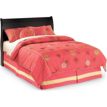 Huey Vineyard Black Full Sleigh Headboard Only