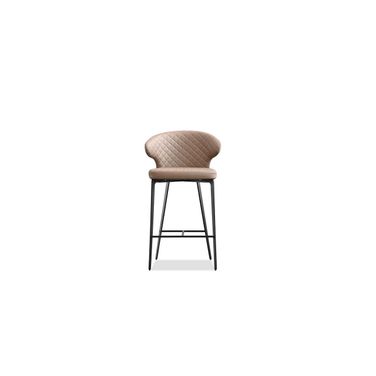 Hug Counter Stool Black Powder Coated Steel Base In Russet Brown