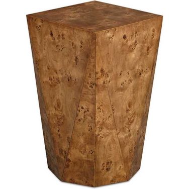 Hughes Geometric Accent Table In Woodtone