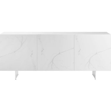 Hugo Marbled Porcelain Buffet with Storage In White