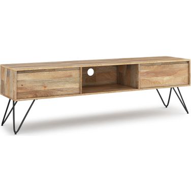Hunter Solid Mango Wood 68 Inch TV Media Stand In Natural