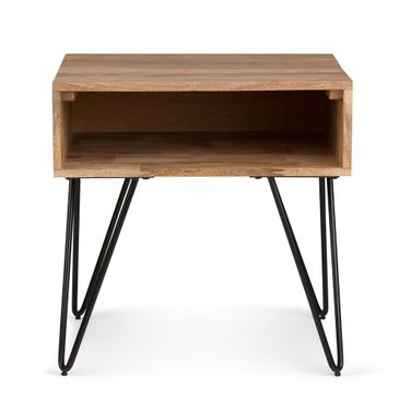 Hunter Solid Mango Wood End Table In Natural