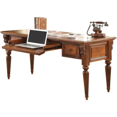 Huntington Writing Desk In Antique Vintage Pecan