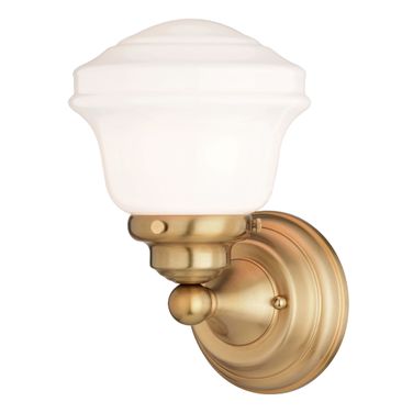 Huntley 1 Light Wall Light In Natural Brass