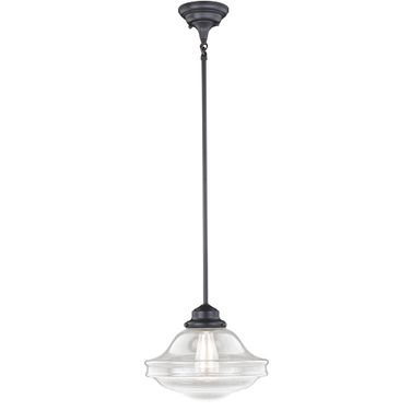 Huntley 12 Inch Pendant Clear Glass In Oil Rubbed Bronze