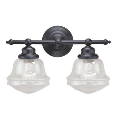 Huntley 2L Vanity Clear Glass In Oil Rubbed Bronze