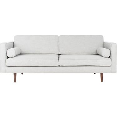 Hurley Mid-Century Sofa In Light Grey and Brown