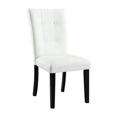 Hussein Side Chair Set of 2 In White and Black