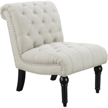 Hutton 2 Armless Accent Chair In Ivory