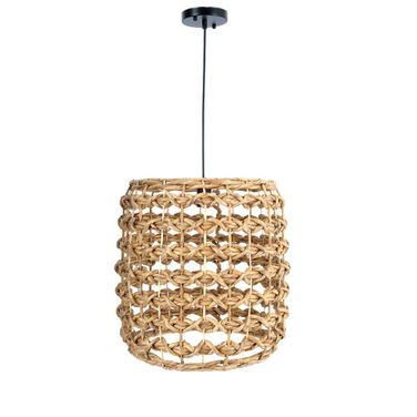 Hyacinth Round Chandelier In Natural and Black