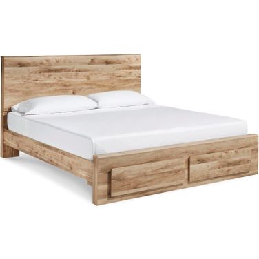 Hyanna Tan Queen Storage Platform Bed