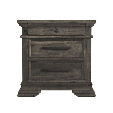 Hyde 3-Drawer Nightstand In Charcoal