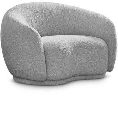 Hyde Boucle Fabric Chair In Grey