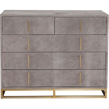 Hyde Five Drawer Chest In Suede