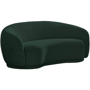 Hyde Boucle Fabric Loveseat In Green