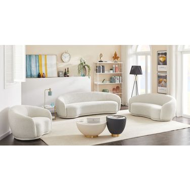 Hyde Living Room Set In Cream