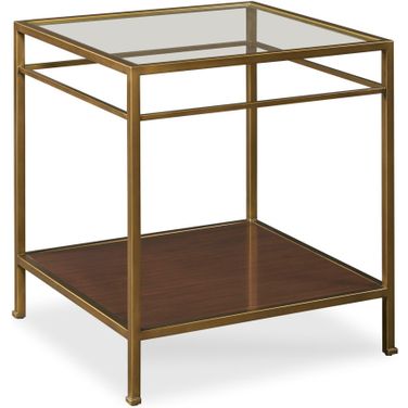 Hyde Park Chairside Table 24.5 x 24.5 In London Brown