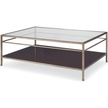 Hyde Park Cocktail Table 54.5 x 36.5 In London Brown