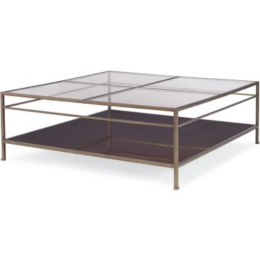 Hyde Park Cocktail Table 54.5 x 54.5 In London Brown