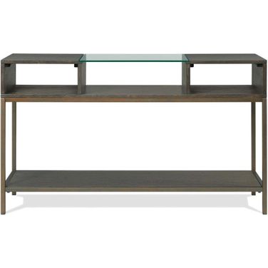 Hyde Rectangular Console Table In Dark Brown