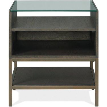 Hyde Rectangular Side Table In Dark Brown