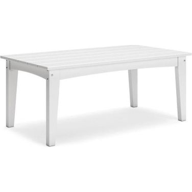 Hyland wave Outdoor Coffee Table In White