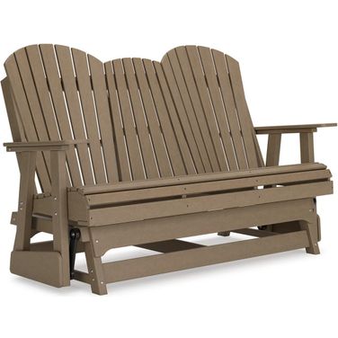 Hyland Wave Outdoor Glider Loveseat In Driftwood