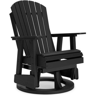 Hyland wave Outdoor Swivel Glider Chair In Black