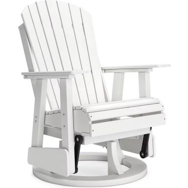 Hyland wave Outdoor Swivel Glider Chair In White
