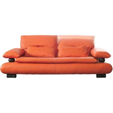 410 Orange Leather Sofa