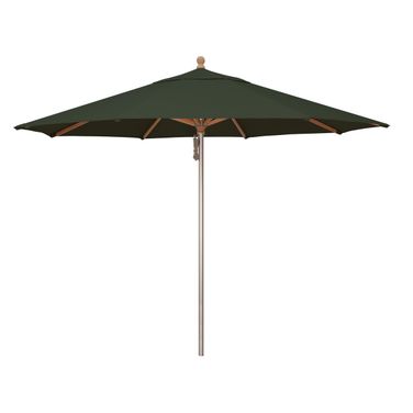 Ibiza 11' Wood and Aluminum Umbrella In Forest Green