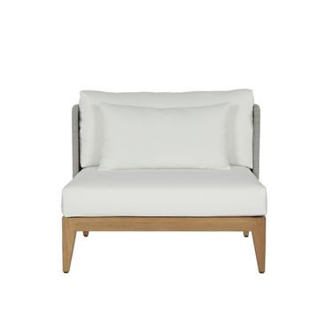 Ibiza Armless Chair In Natural and Stinson White