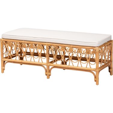 Ibiza Rattan Bench In Natural Brown