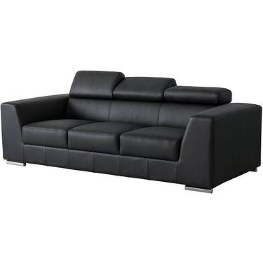 Icon Black Premium Leather Sofa