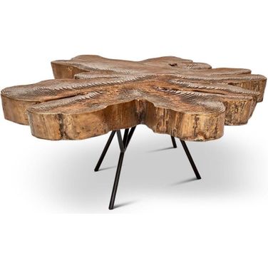 IE Series Easton Slab Coffee Table In Brass