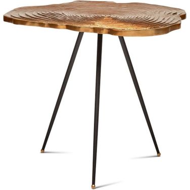 IE Series Easton Slab End Table In Brass
